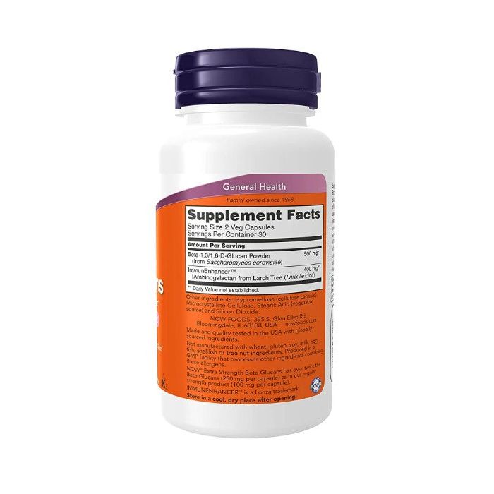 "NOW Beta Glucans ImmunEnhancer – non-GMO, gluten-free supplement for immunity"