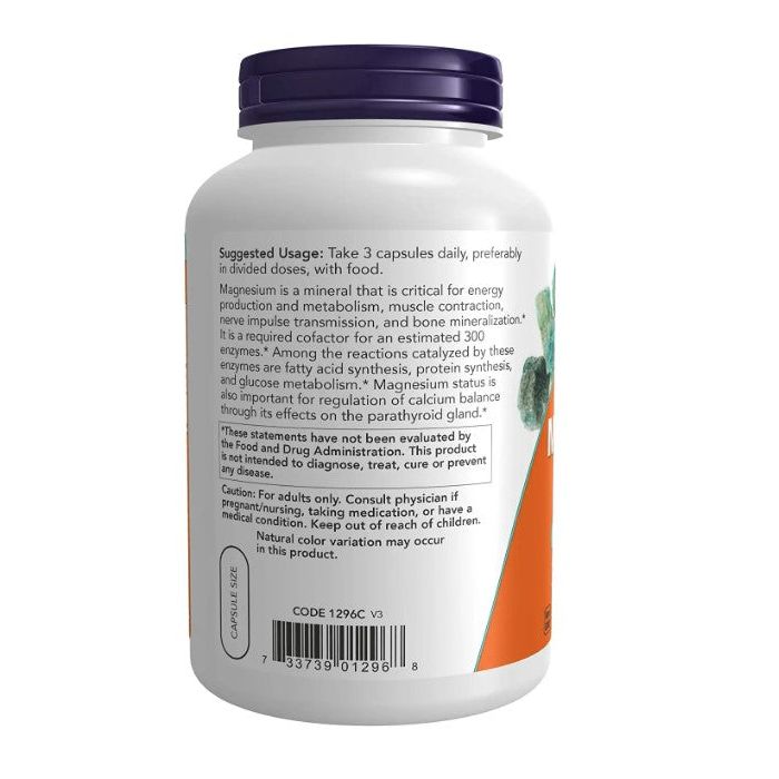 "NOW Magnesium Citrate – high absorption magnesium supplement for energy and relaxation"