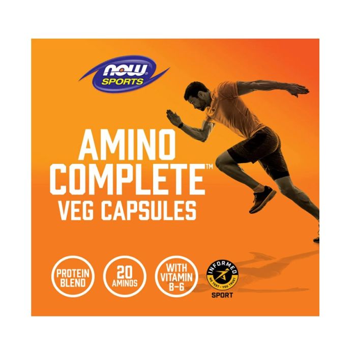 NOW Sports Amino Complete 20 Aminos Protein Blend 120 Veggie Caps