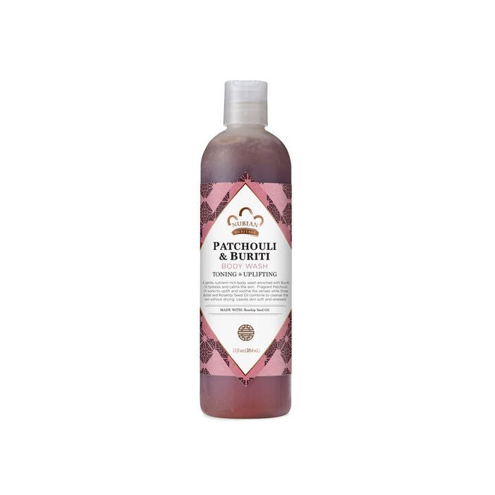 Nubian Heritage African Black Soap Body Wash – detoxifying 13 oz bottle for clearer skin