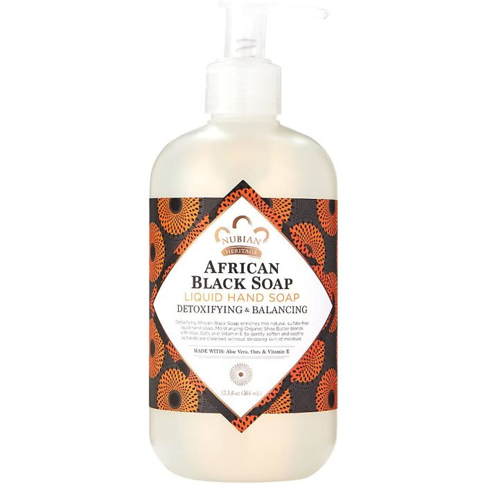 Nubian Heritage Detoxifying African Black Liquid Hand Soap 12 Oz