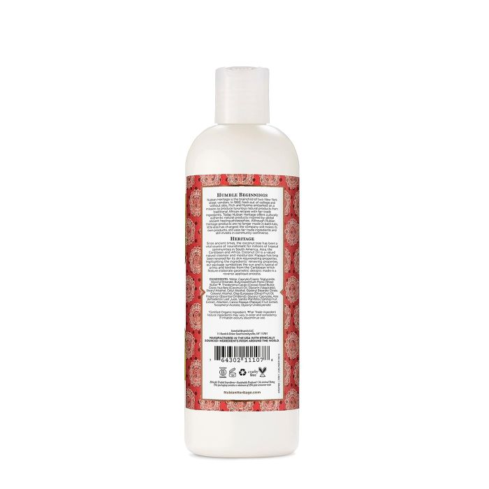 Tropical scented body lotion with coconut oil and papaya extract for dry skin hydration