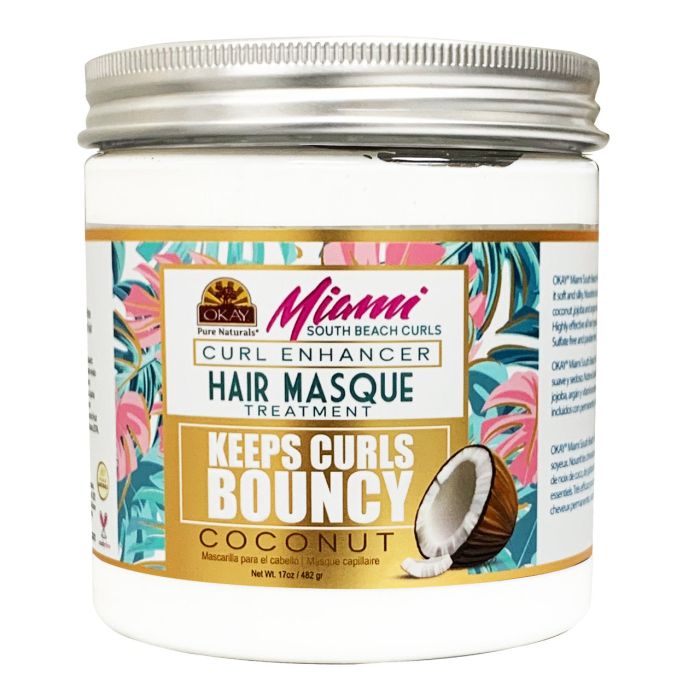 OKAY Miami South Beach Curls Enhancer Hair Masque Treatment 17oz/482ml