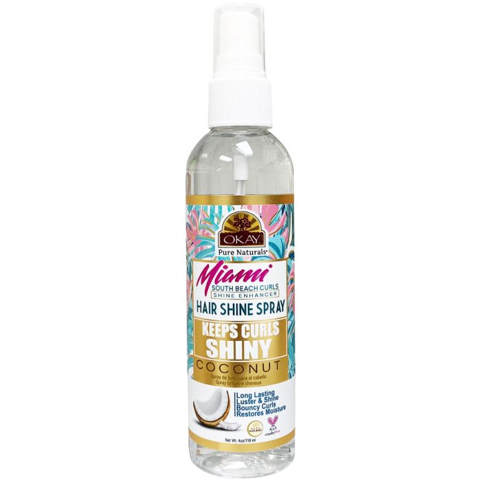 OKAY Miami South Beach Curls Enhancer Hair Shine Spray 4oz/118ml