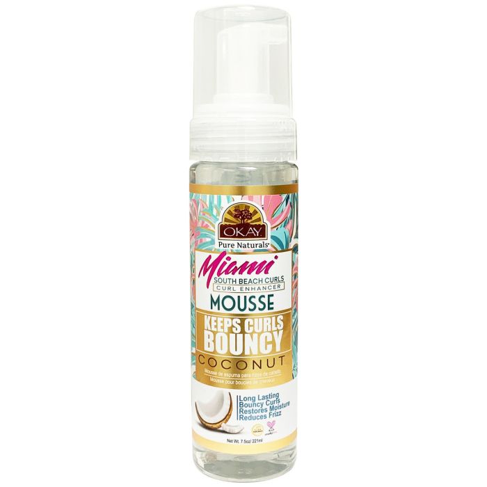 OKAY Miami South Beach Curls Hair Care Enhancer Mousse 7.5oz/221ml