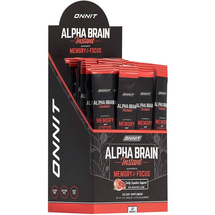 Convenient single-serve Alpha Brain Instant stick packs