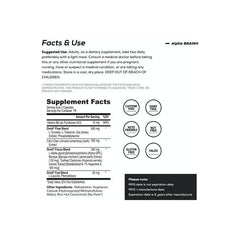 Onnit Alpha Brain ingredients – natural cognitive support with Phosphatidylserine, Huperzine A, and more.