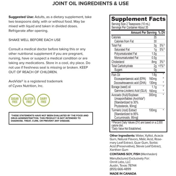 Emulsified fish oil for joint flexibility and mobility