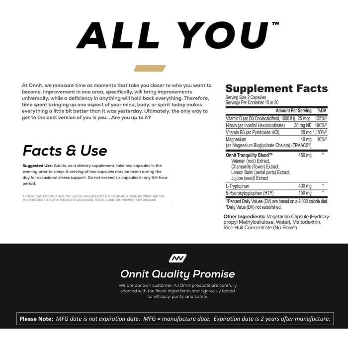 Chamomile, Valerian, and Lemon Balm featured in Onnit New Mood formula