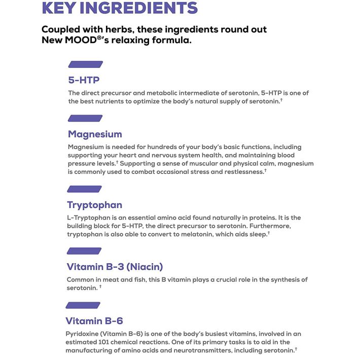 Onnit New Mood packaging with gluten-free and Non-GMO certifications