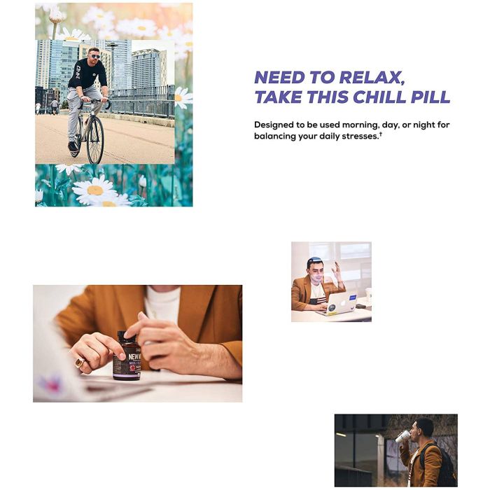 Supplement Facts label showing 5-HTP, L-Tryptophan, and Vitamin B6 content