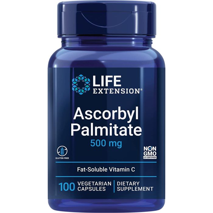 Life Extension Ascorbyl Palmitate 500mg Fat Soluble Vitamin C 100 Caps