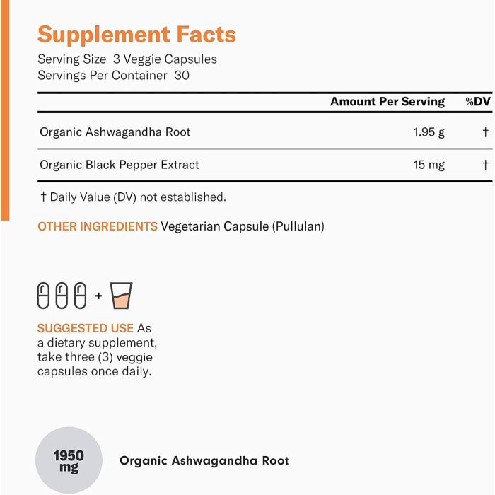 Physician's Choice Ashwagandha – adaptogenic stress relief supplement with Black Pepper Extract for better absorption.