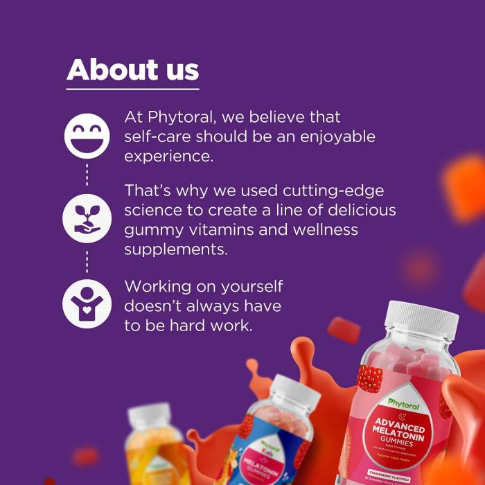 Supplement facts panel of Phytoral Collagen Gummies – daily serving info