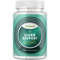 "Phytoral zinc and milk thistle liver supplement bottle front and side view"
