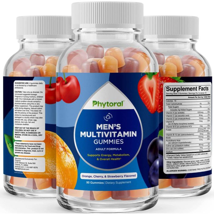 "Phytoral 90-count multivitamin – fruit flavored vegan formula with zinc"