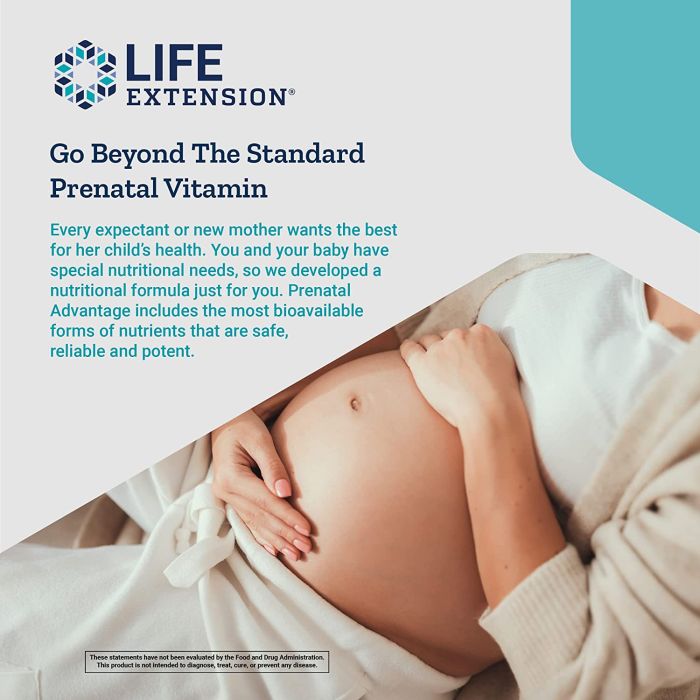 Life Extension Prenatal Advantage Multivitamin Folic Acid 120 Softgels
