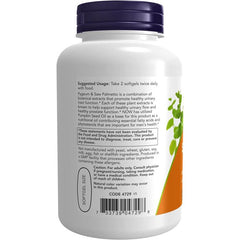 NOW Pygeum Saw Palmetto Men's Health 120 Softgels Prostate Support