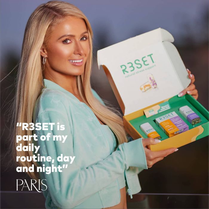 R3SET Day Calm Relaxation Support bottle with 14 capsules