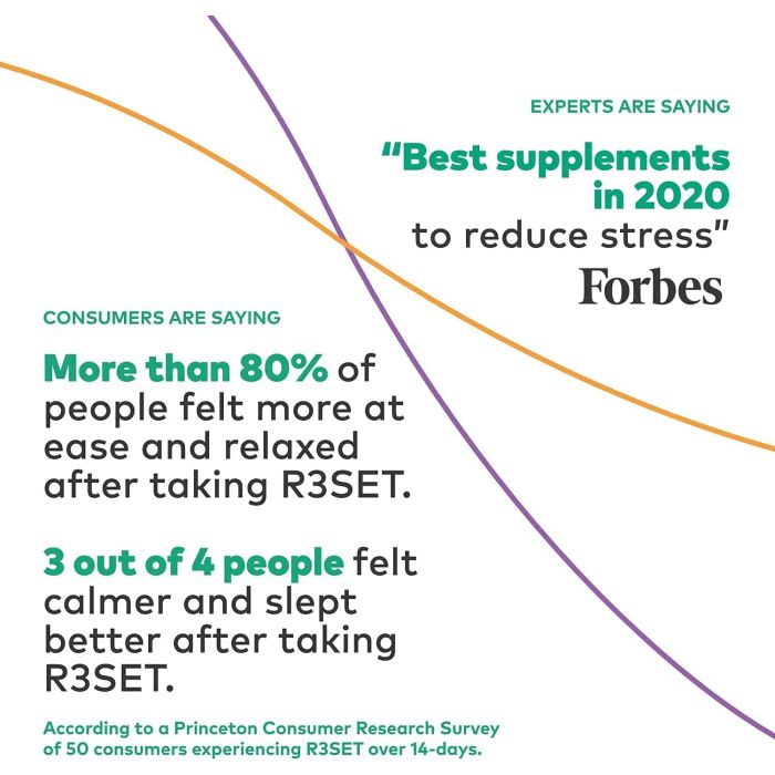 Front label of R3SET Day Calm supplement for daily stress support