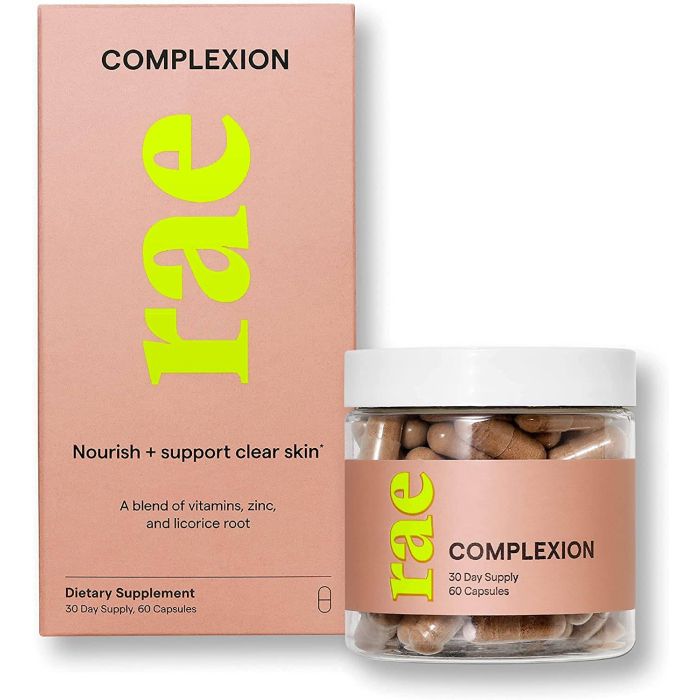 RAE 60 Capsules – Complexion Clear Skin from Within supplement for healthier skin, 60 capsules.