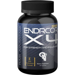 Top-down view of RAM ADVANTAGE ENDCORE X4 capsules and packaging