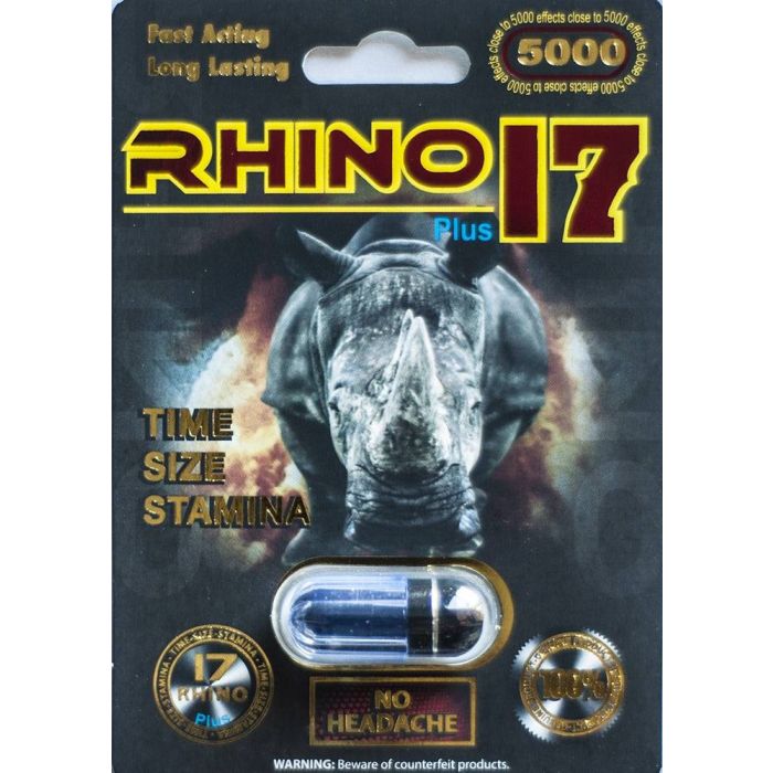 Rhino 17 5000 Black Pill Male Enhancement
