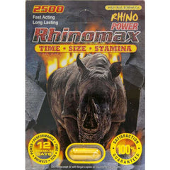 Rhinomax Rhino Power Pill 12 Premium Days 2500mg Male Enhancer
