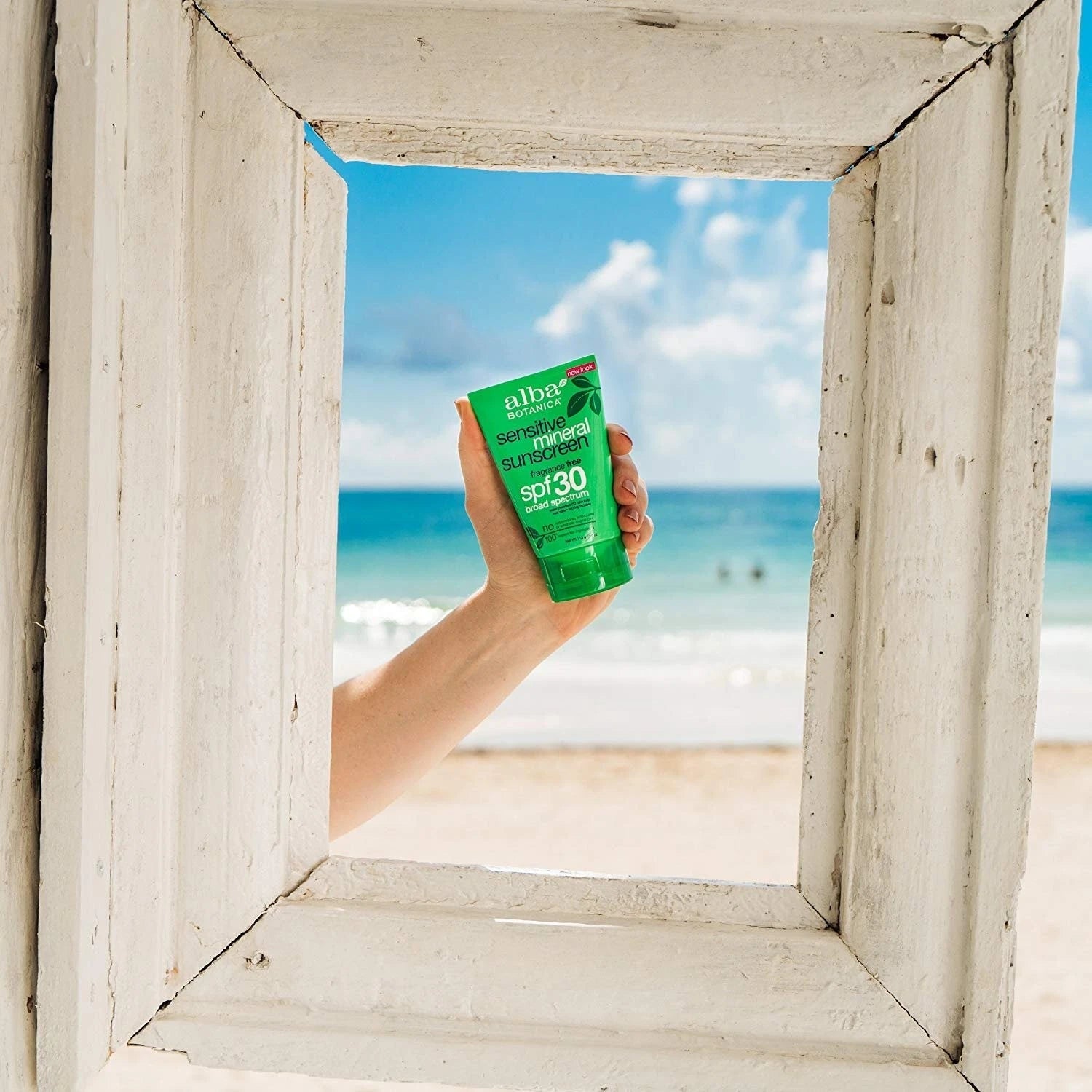 Fragrance free mineral sunscreen SPF 30 by Alba Botanica for sensitive skin