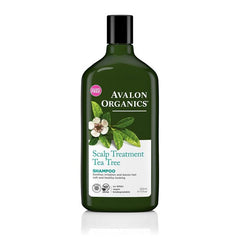 "Back of Avalon Organics Tea Tree Shampoo – with certified organic ingredients"