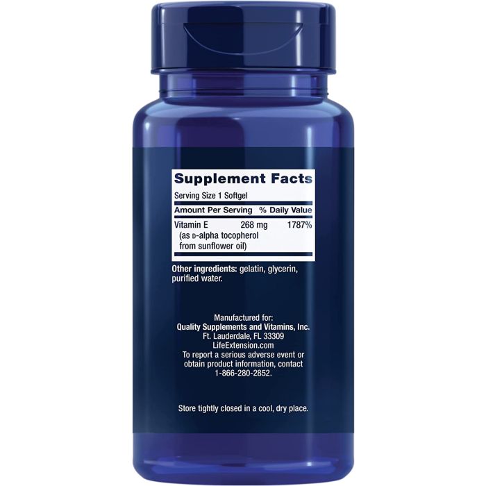 Life Extension Super Vitamin E 400 IU 90 Softgels Whole Body Health