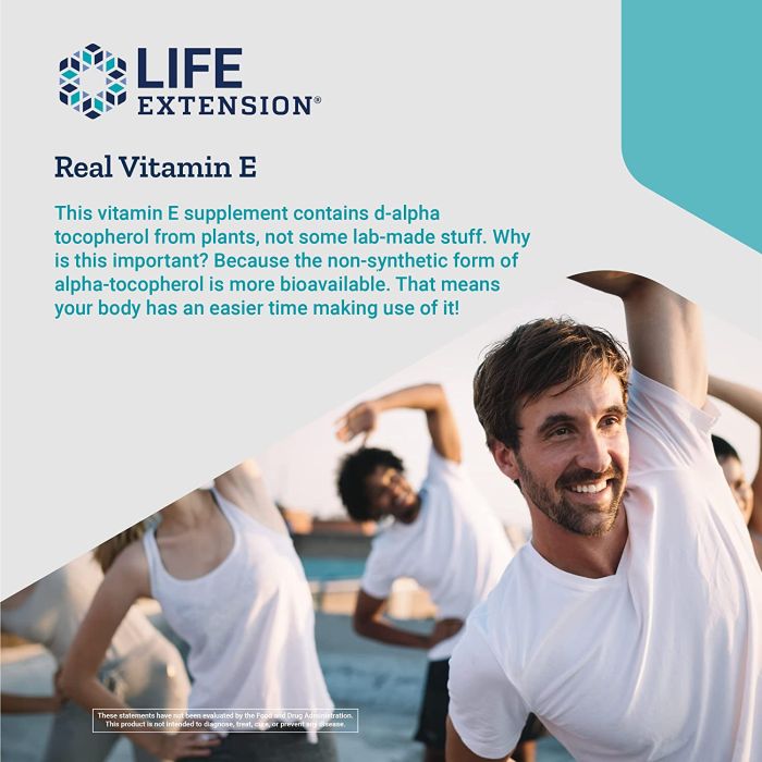 Life Extension Super Vitamin E 400 IU 90 Softgels Whole Body Health