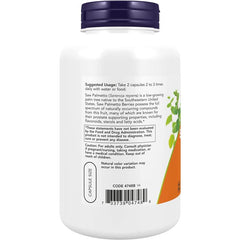 NOW Saw Palmetto Berries 550mg Men's Health 250 Veggie Caps