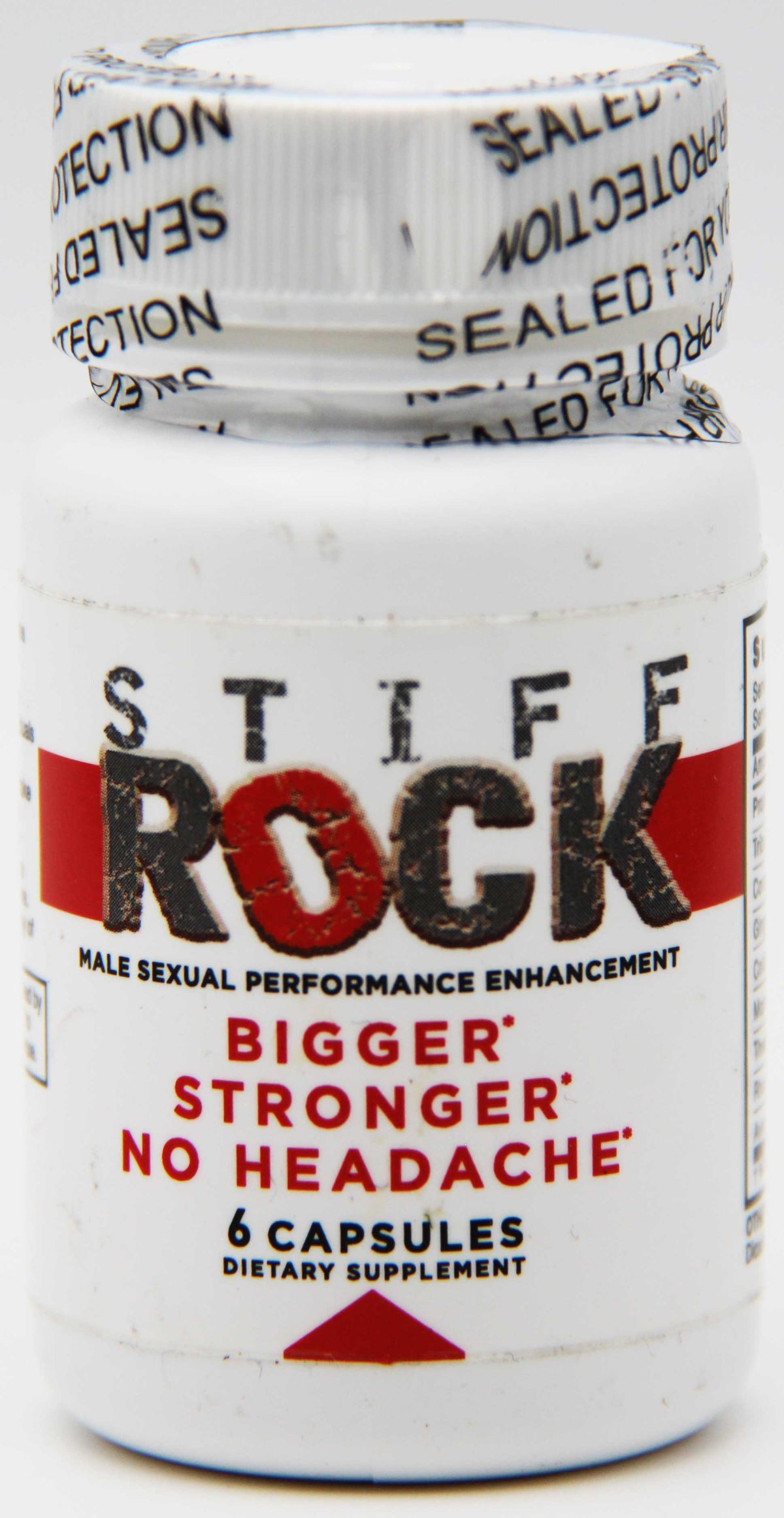 Stiff Rock Male Enhancer 6ct Pill Bottle