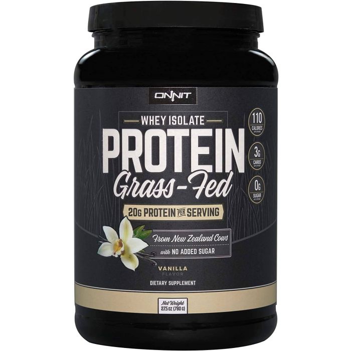 Onnit Grass Fed Whey Isolate Protein Flavored Sugar Free Supplement