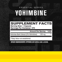 Premium Yohimbe Extract Extra Strength Supplement Veggie 270 Capsule