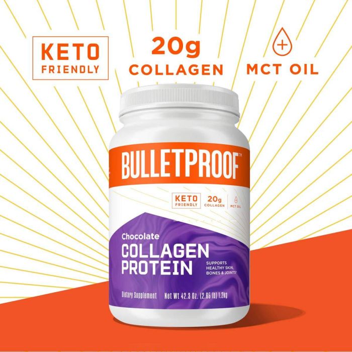Bulletproof Keto Friendly Collagen Protein Powder Chocolate 42.3 Oz