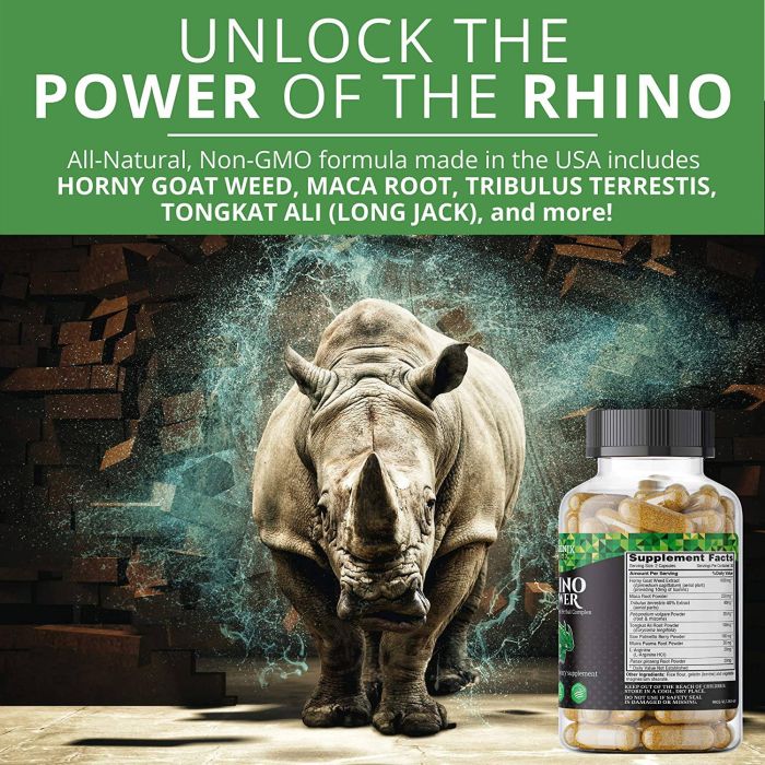 Phoenix Edge Rhino Power Horny Goat Weed Herbal Complex 60 Capsules