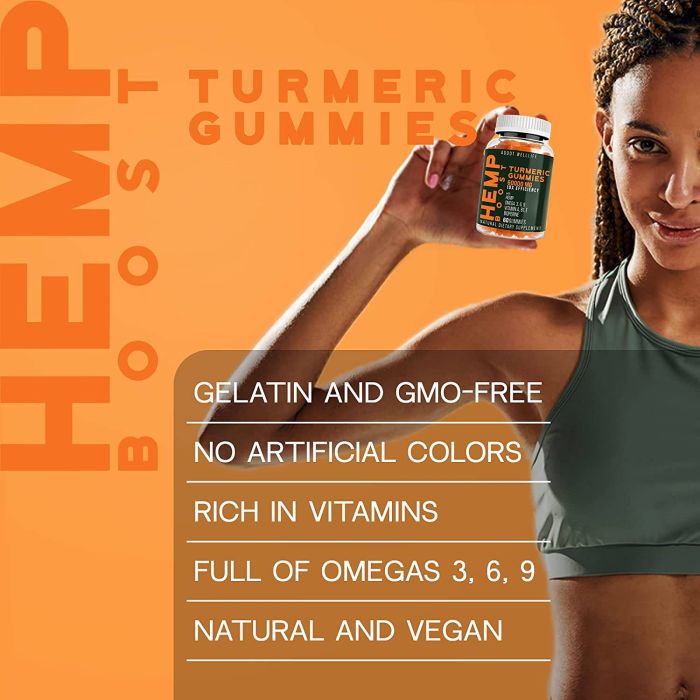 Addot Welllife Turmeric Hemp Natural Vitamin 60 Vegan Gummies image 8