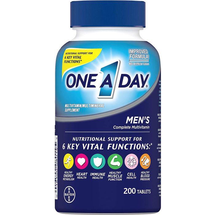 Bayer One A Day Men’s Complete Multivitamin Supplement 200 Tablets image 7