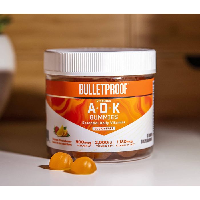 Bulletproof Daily Vitamins A D K 60 Gummies Sugar Free Immune Support