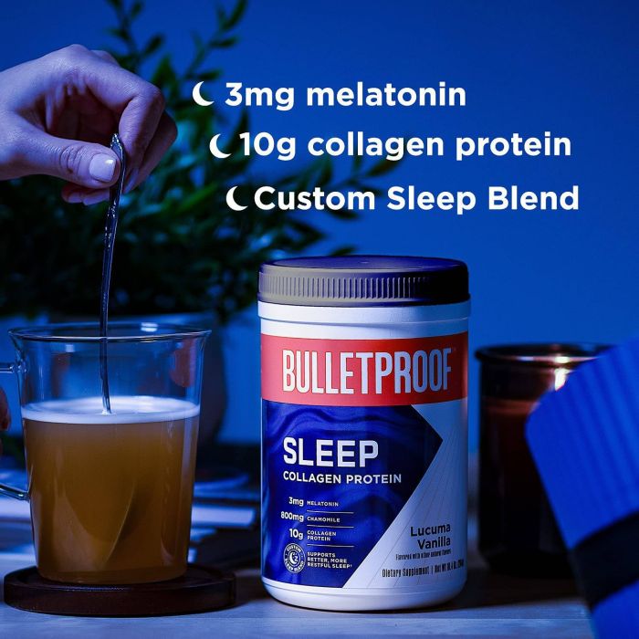 Bulletproof Sleep Collagen Protein Powder 10.4 Oz Lucuma Vanilla - supplementcorner