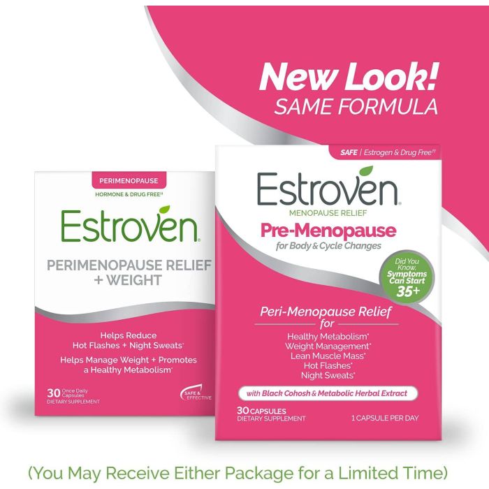 Estroven Pre Menopause Relief For Body Cycle Changes Herbal 30 Caps
