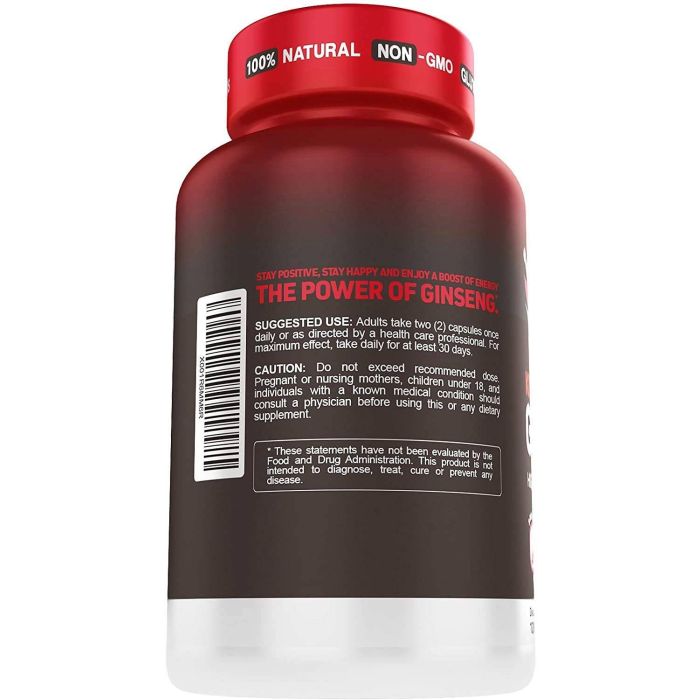 Herb Tonics Korean Panax Red Ginseng Performance Enhancement 120 Caps