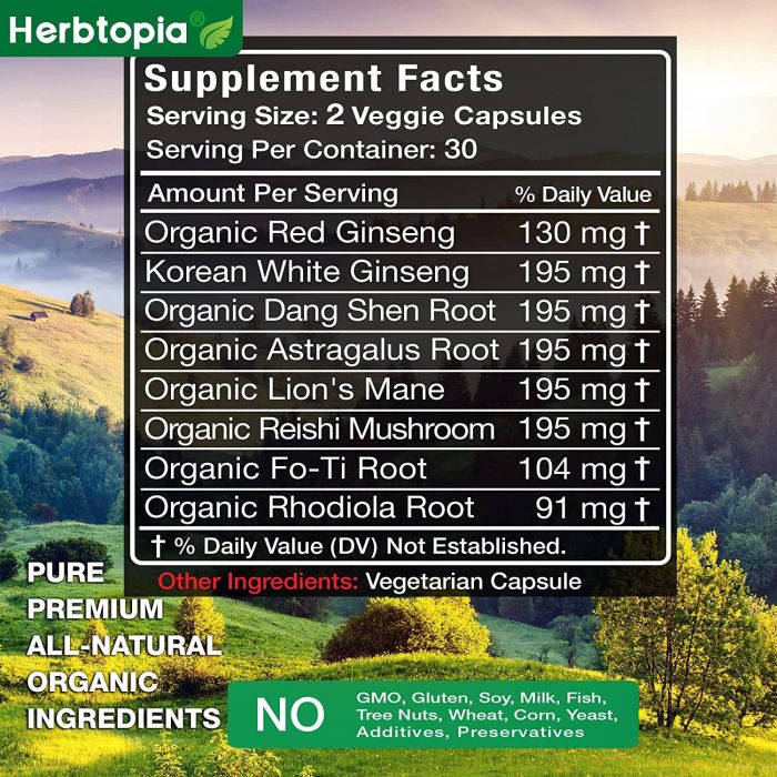 Herbtopia Forever Young Anti Aging Beauty Supplement 60 Veggie Caps