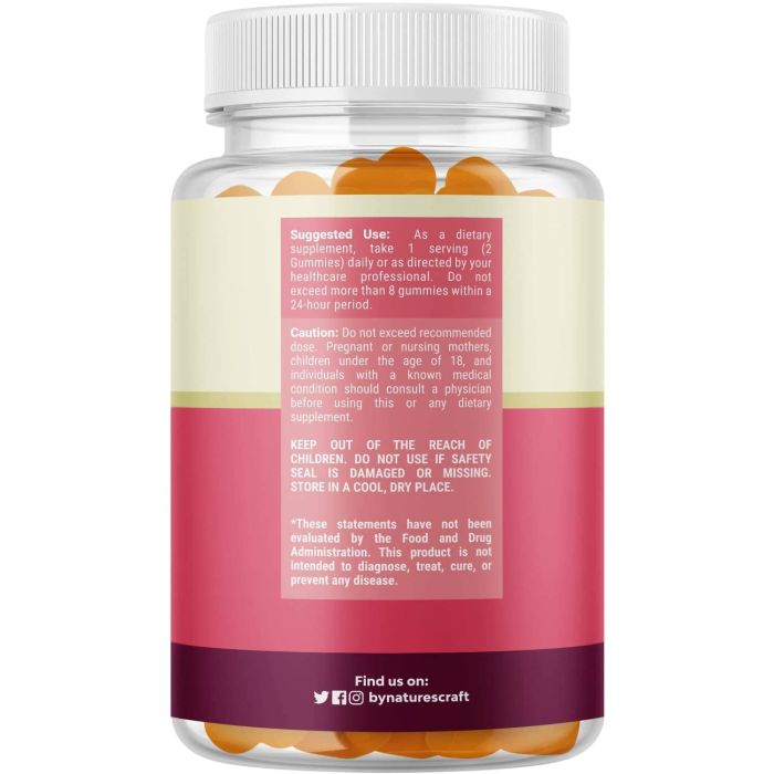 Nature's Craft Tropical Flavor Collagen 60 Gummies Adult Vitamins