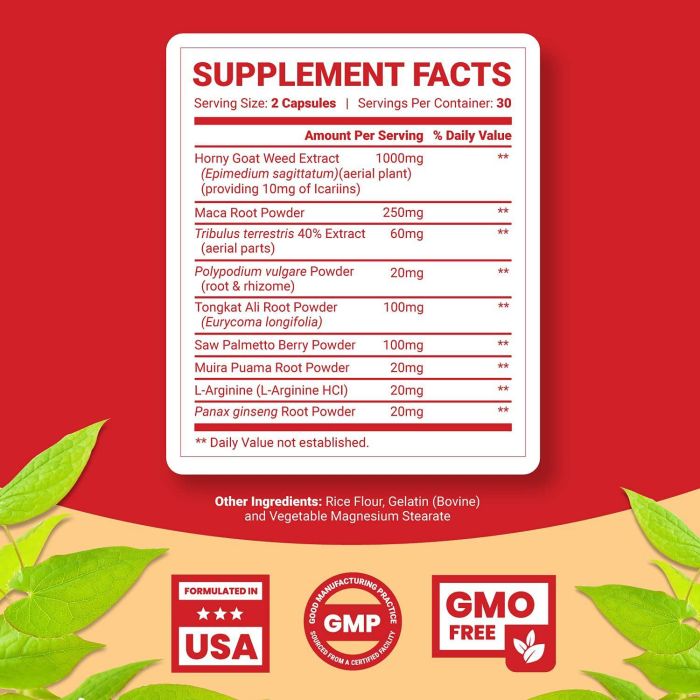 Phytoral Horny Goat Weed Immune Support Supplement 60 Caps