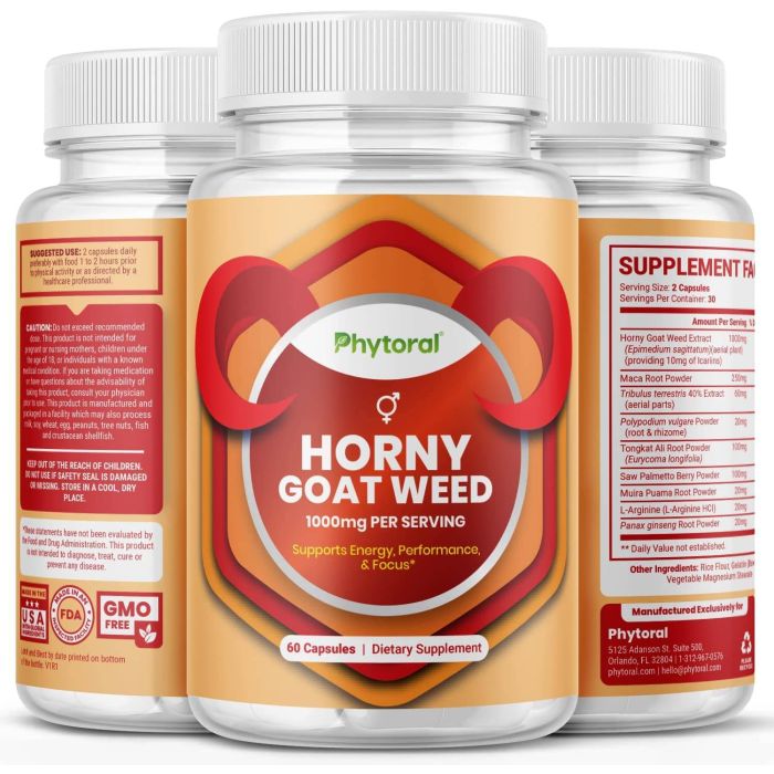 Phytoral Horny Goat Weed Immune Support Supplement 60 Caps
