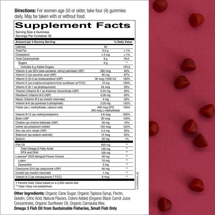 Smarty Pants Women's 50 Plus Masters Formula Multivitamin 120 Gummies