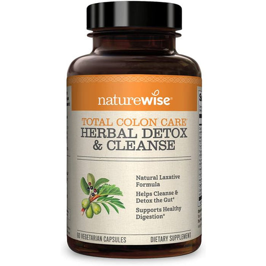 NatureWise Herbal Detox Cleanse Total Colon Care Supplement 60 Caps